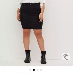 Torrid Black Distressed Mini Skirt